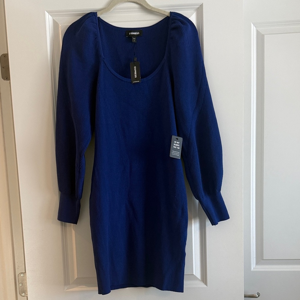 Express Royal Blue Knit Dress